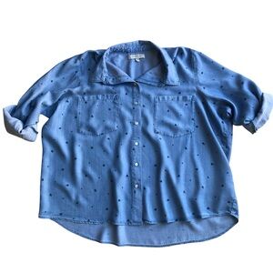 Eco Malibu Blue Shirt with Hearts